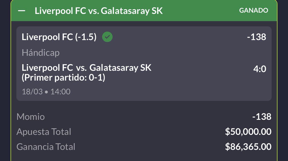1.000❤️🔄🗯️ rápidos y subo el paso 2 del reto $1,600 a $10,000🪜

Paso 1️⃣ Tottenham ✅
Al paso 2 le meteré todo!

Iniciaría en 40 mnts, Activen Notis 🔔
