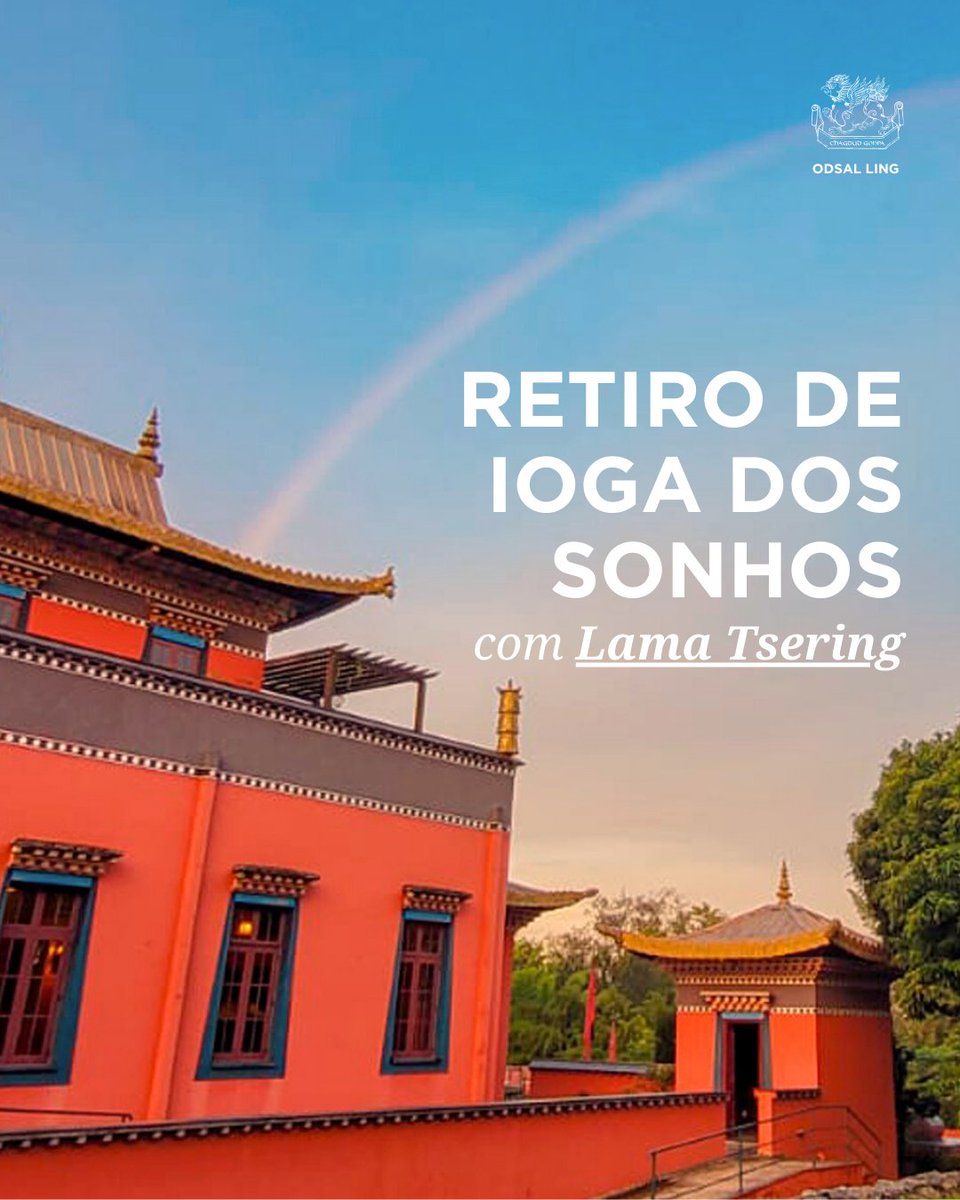 Inscrições abertas!
Este ano o retiro tem um novo formato. 

Parte 1:
- 18 a 21/4: retiro de ensinamentos com Lama Tsering

Parte 2:
- 22 a 26/4: retiro de prática

Pré-requisito: ter recebido iniciação de Tara Vermelha.

Somente presencial.

Inscrições: odsalling.org
