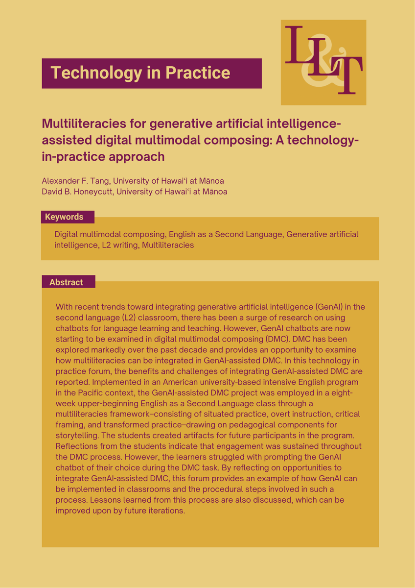 Language Learning & Technology tweet media