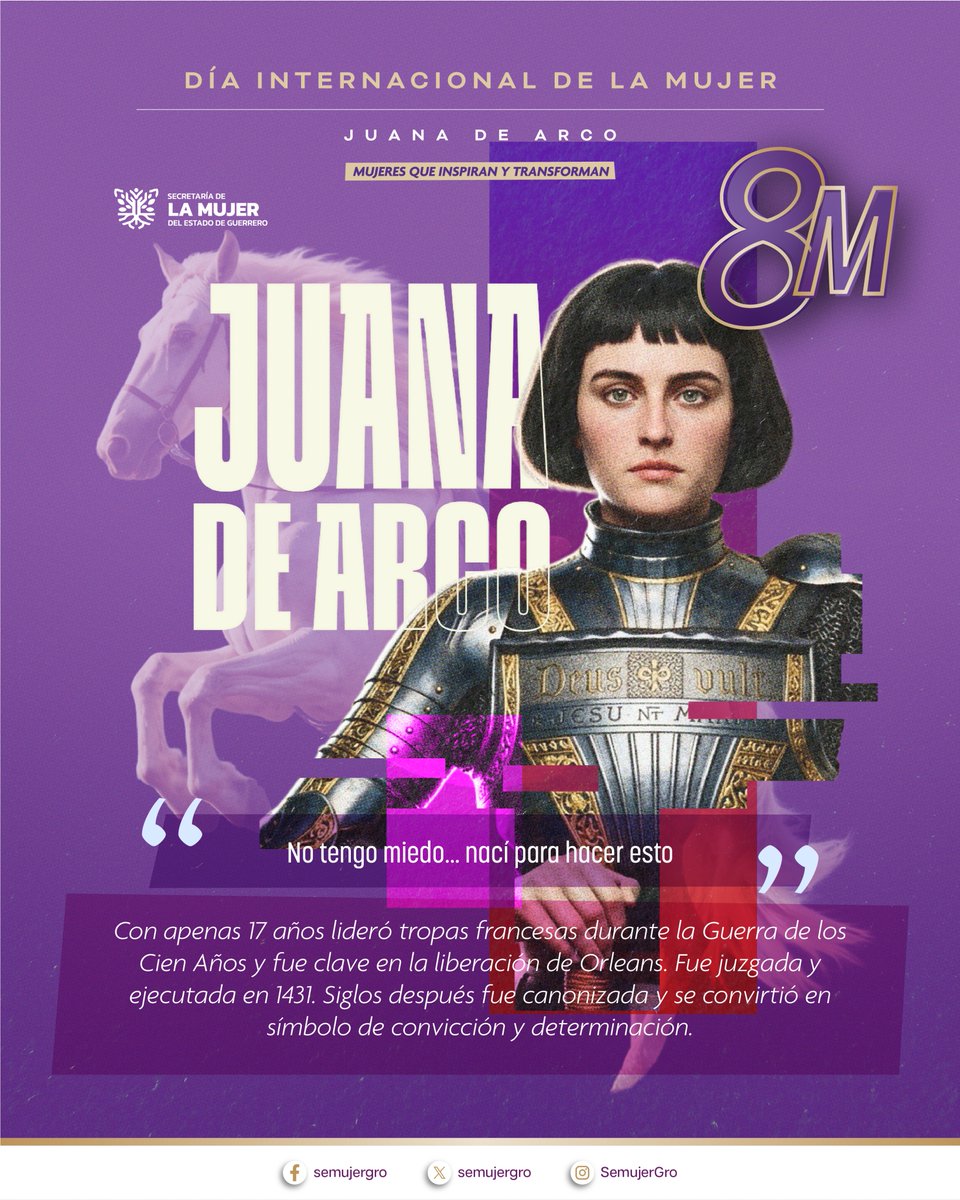 🟣 En el marco del #8M, reconocemos a las mujeres que han transformado la historia a lo largo del tiempo en distintos ámbitos y alrededor del mundo.

Su legado, nos continúa inspirando y su lucha nos abrió camino para que hoy, todas seamos lo que queramos.

💜 ¡Vivan las mujeres!