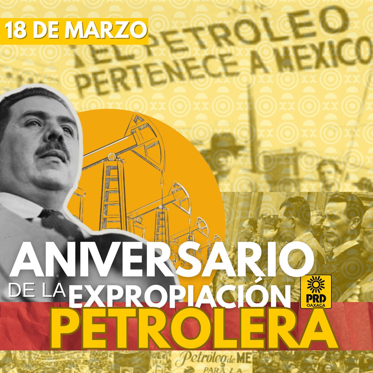 Un acto histórico que marcó el rumbo de la soberanía nacional.

El legado del general Lázaro Cárdenas del Río vive en la lucha democrática que hoy representa el Partido de la Revolución Democrática, fundado por su hijo, Cuauhtémoc Cárdenas.
🇲🇽

#PRDOaxaca #NuevosComienzos