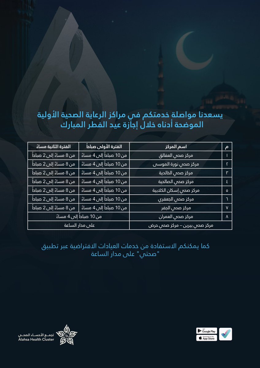 تجمع الأحساء الصحي tweet media