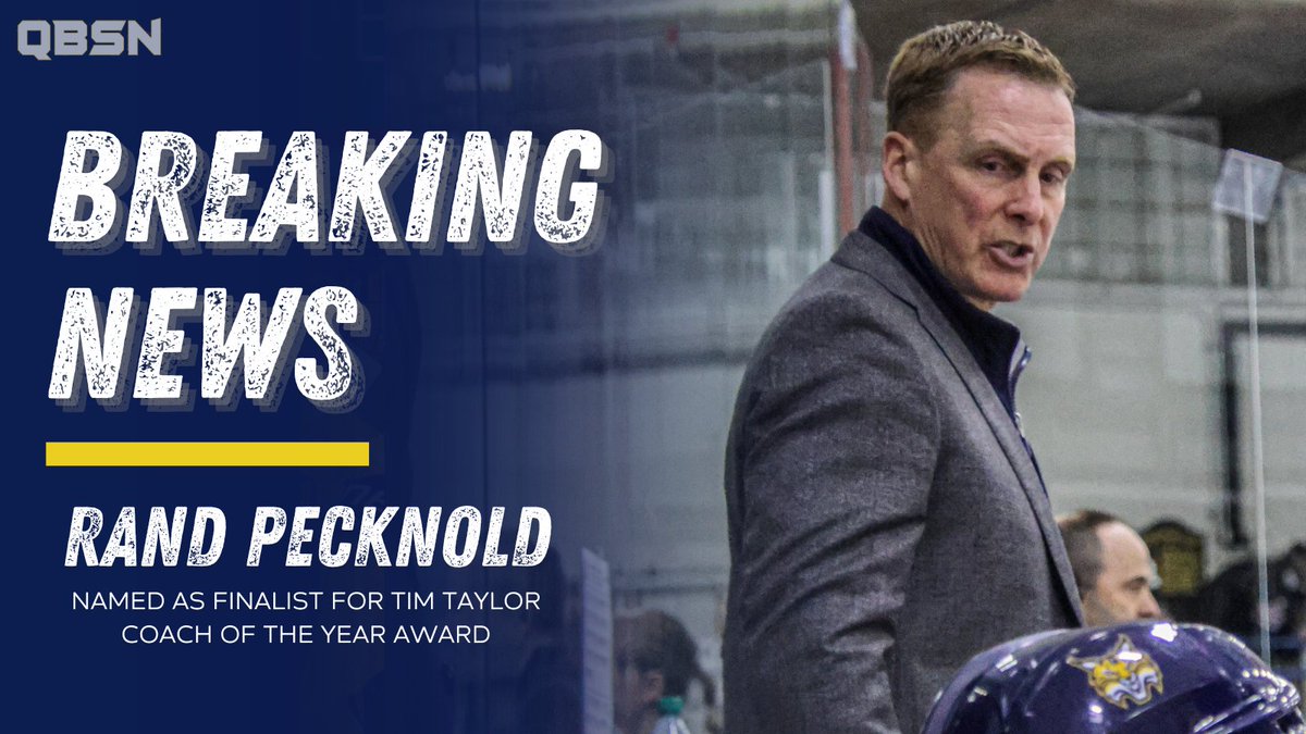 MHOK: <a href="/QU_MIH/">Quinnipiac Men's Ice Hockey</a> head coach Rand Pecknold has been named as a finalist for the Tim Taylor Coach of the Year award.

Pecknold led the Bobcats to a 17-4-1 record during ECAC Hockey play earning the program's sixth straight Cleary Cup.

#ECACHockey