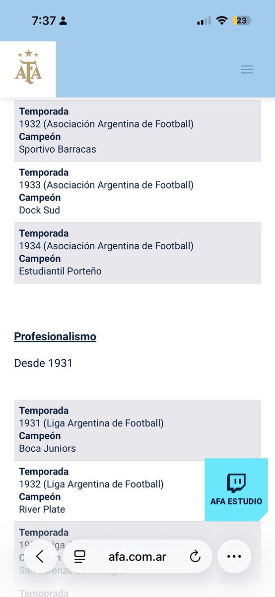 La misma AFA separa títulos amateurs de profesionales jajajaja