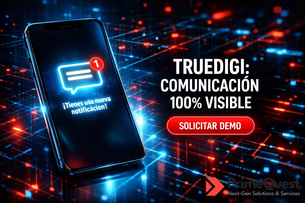 PrimeQuest_'s tweet photo. ¿Sigues usando llamadas de cobranza que tus clientes ignoran? 📵 Pásate a TrueDigi. Mensajes en pantalla 100% visibles y sin ser spam. Reduce NPLs y mejora tu cobranza hoy. 🚀
🔗 https://t.co/ijYxxedC5P
📱 +1 928 577 8434
📧 info@primequest.net
#Fintech #PrimeQuest #TrueDigi https://t.co/jy4lSEY2Fq