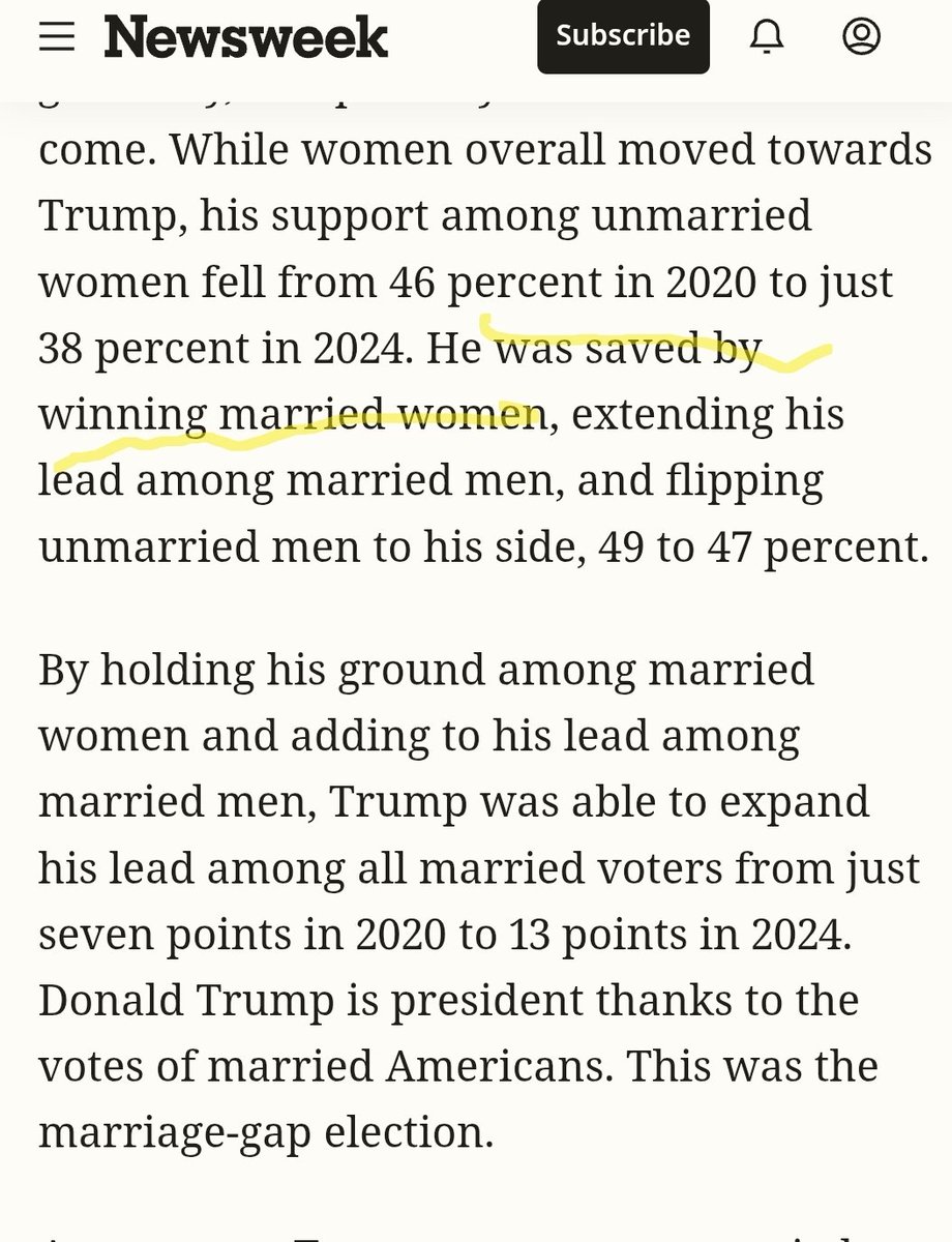 "Trump doesn't want married women to vote!" - Democrats fear mongering 

Truth - Married women carried him and Republicans to a clean sweep last election.