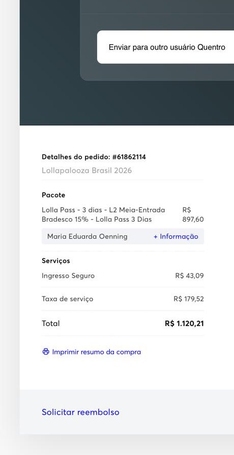 OenningDuda's tweet photo. Vendo ingresso Lollapalooza, 3 dias, meia entrada, lollapass, 1120 $ (exato preço que eu paguei) https://t.co/cuhx0Kyut8