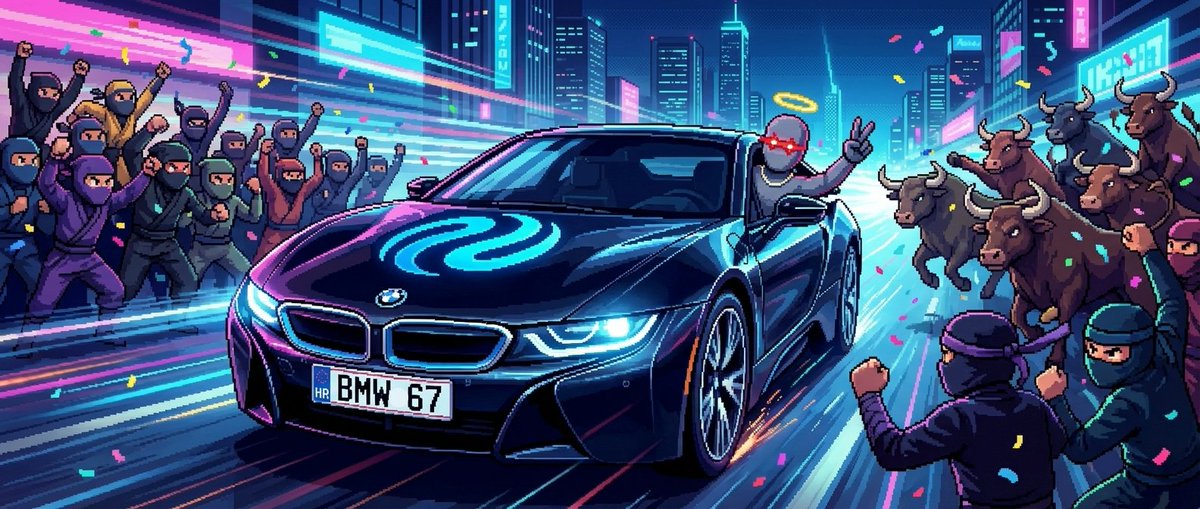 bmw67_PRMR's tweet image. The new @PremierNinjas just pulled up. 🏎️🥷
74 deep. BMW67 doesn't stop.

Couldn't let @illustriousPRMR and @jakeyPRMR have the PRMR floor under 13 $INJ.

Built different. You already know.
Once a Ninja, always Premier Ninja. 🚀

#Injective #INJ