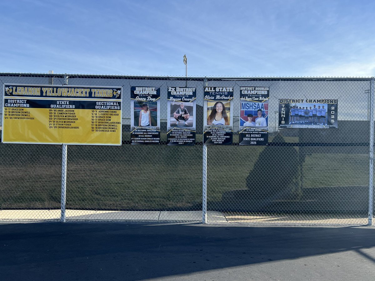 Our banners are up! We are ready for the season! Go Jackets!!