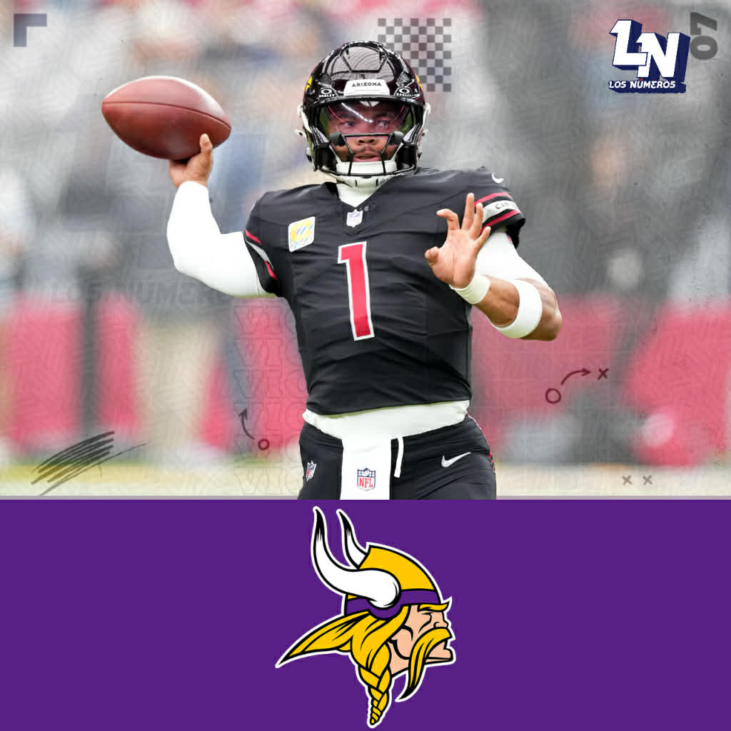 Lo5_Num3ro5's tweet photo. KYLER MURRAY CON RUMBO A MINNESOTA🟣

Los Minnesota Vikings y el QB Kyler Murray acordaron un contrato por 1 año. 

Se espera que compita por ser el QB titular con el joven QB J.J. McCarthy. 

#MinnesotaVikings #kylermurray #FreeAgency https://t.co/2ov0PRgVD0