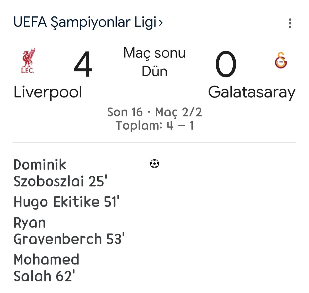 ASLAN AVCISI LİVERPOOL😄
Fazla Şişirilip kibire kapılırsanız adamın fiyakasını elalem işte böyle alıverir netekim❗