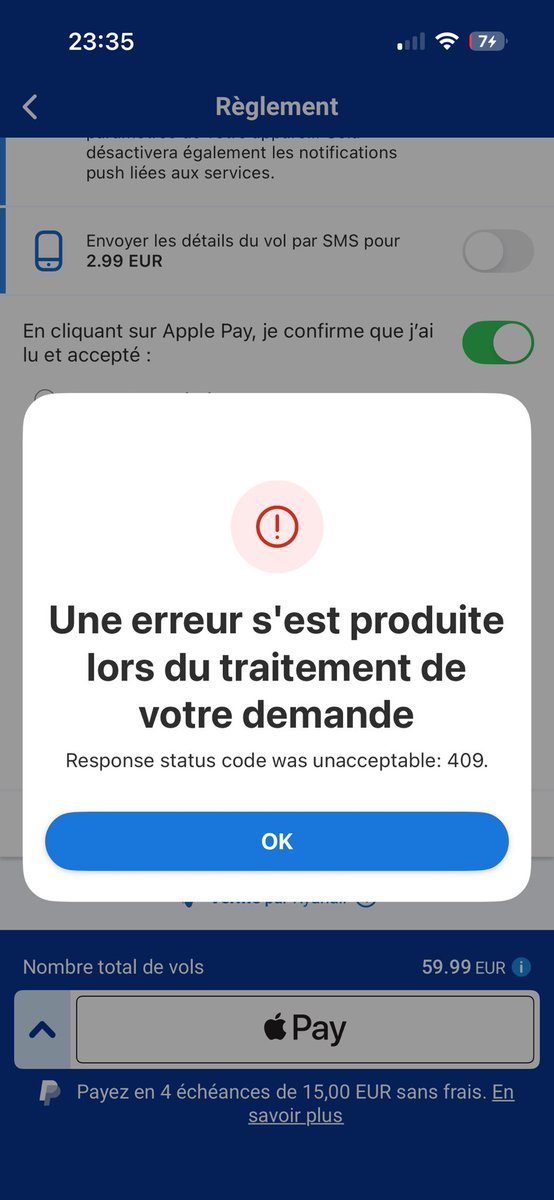 hmks212's tweet photo. @Ryanair Je veut prendre mon billet vous me laisser pas payer je fait quoi la ??? https://t.co/bMnyL3lzlo