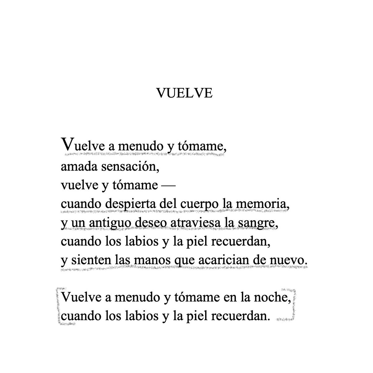 Ismaellg90's tweet photo. Constantino Cavafis transcurrió su vida en Alejandría bajo una profunda soledad afectiva. Vivió su deseo en la clandestinidad, nutriéndolo de encuentros efímeros que terminaron por transformarse en recuerdos intensos como el cuerpo mismo.

Este poema de madurez lo ilustra a la perfección.