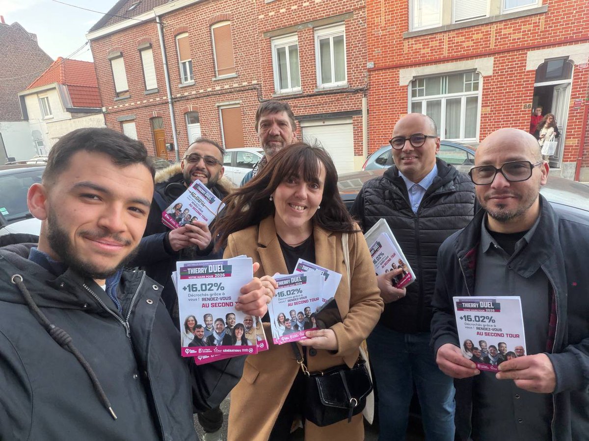 Sur le terrain pour mobiliser un maximum de Wattrelosien(ne)s à aller voter ce dimanche 22 mars pour Wattrelos Solidaire et Citoyenne avec Thierry Duel 🙌

Dimanche, chaque voix comptera. Face à l’abstention du 1er tour, allez voter pour faire entendre votre voix. 📩

#Wattrelos