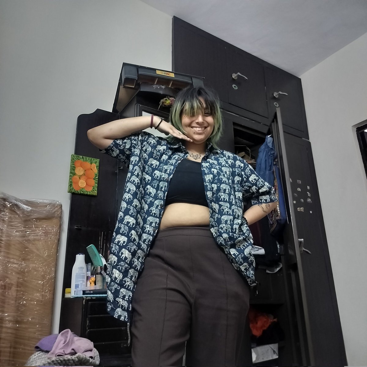 bbygirlventi's tweet photo. this trans joy, from the simple act of wearing a men's shirt over my binder, is what our govt wants to take away from us. this is what they want to criminalize us for. #rejecttransbill https://t.co/A9ZwEyZsGu