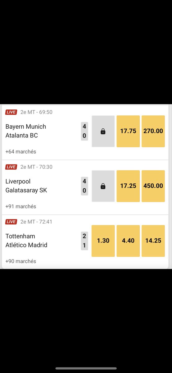 ParisFictifs's tweet image. Toujours bizarre de voir des #scores serrés à la « Mi-temps des matchs » 

Moment où la #TeamParieur mise évidemment le +

Avant que les matchs se plient dès la 50e 

Tout ça est bien scénarisé par l’Industrie du #PariSportif 

#ParisFictifs 
 #Arnaques #Football #TeamParieurs