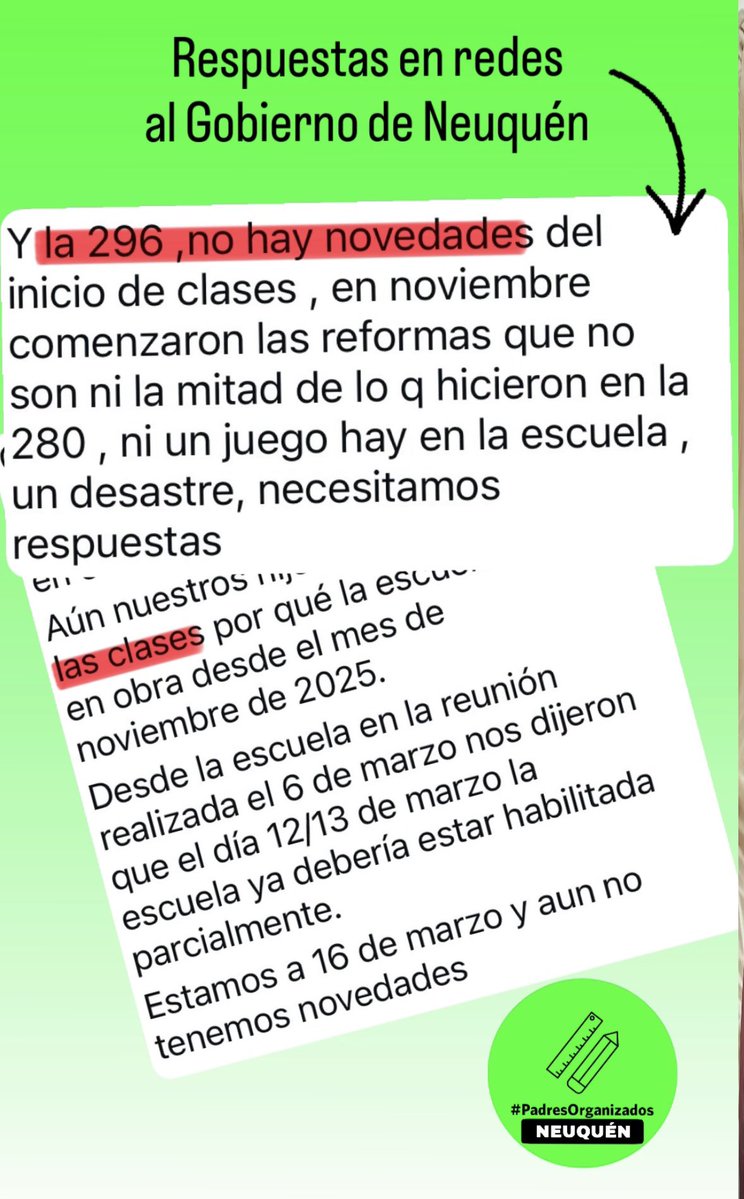 PADRES ORGANIZADOS NEUQUÉN tweet media