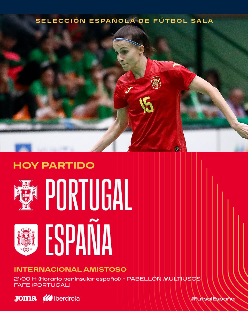 FutSalRFEF's tweet photo. 🚨 ¡𝗛𝗼𝘆, 𝗴𝗿𝗮𝗻 𝗱𝘂𝗲𝗹𝗼 𝗱𝗲 𝘀𝗲𝗹𝗲𝗰𝗰𝗶𝗼𝗻𝗲𝘀 𝗳𝗲𝗺𝗲𝗻𝗶𝗻𝗮𝘀!

🏆 Amistoso
🆚 Portugal 🇵🇹
📍 Fafe (Portugal)
⏰ 21:00 hora peninsular española
📺 @rtveplay 
✍️ PREVIA: https://t.co/vaC1GsxNRk

#FutsalEspaña https://t.co/Qw0QfWi6mk