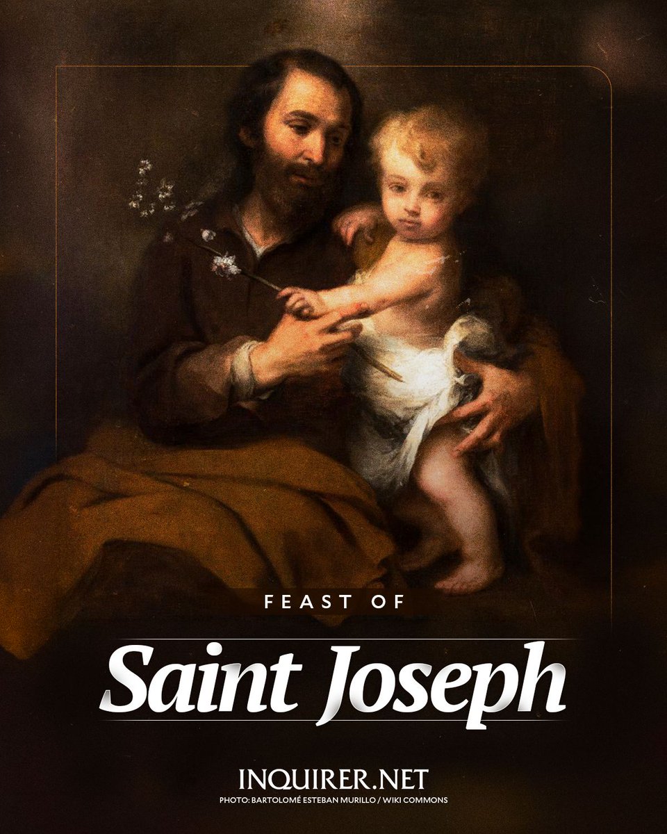 inquirerdotnet's tweet photo. Celebrating the Feast of Saint Joseph, husband of Mary and foster father of Jesus, known as the patron of workers and families.

Pray for us. 🙏 https://t.co/fQkyHEe6bt