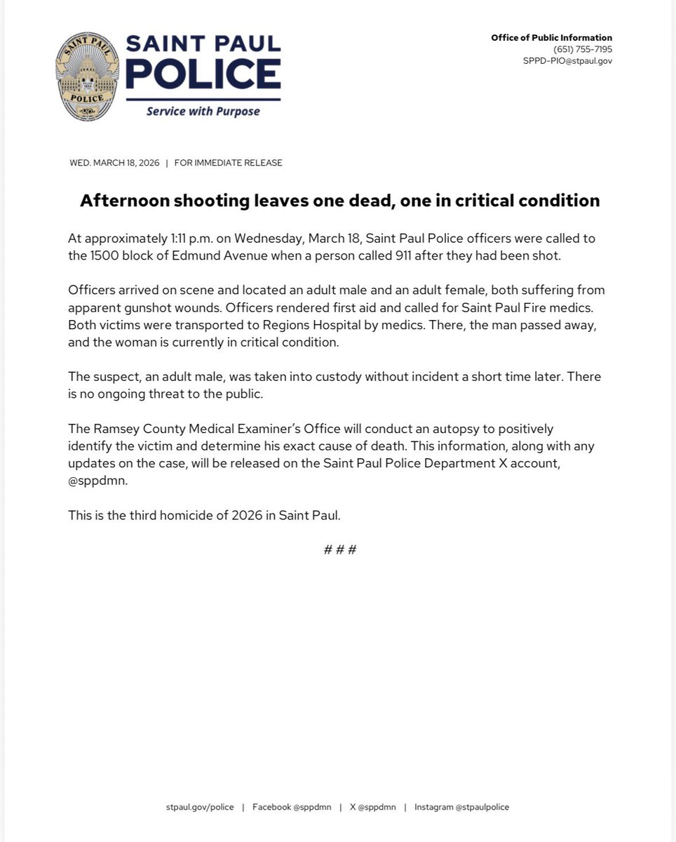 Saint Paul Police Department tweet media