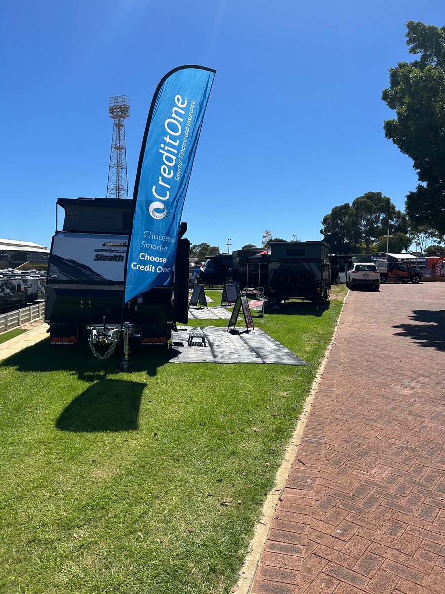 creditonegroup's tweet photo. Check out JAWA Offroad Campers at the Perth Caravan &amp; Camping Show from March 19–22!

If something catches your eye 👀
The team at Credit One Finance is ready to help you hit the tracks sooner – give them a call on 📞 1300 097 097 and get your journey underway! https://t.co/P1R6PfjdDd