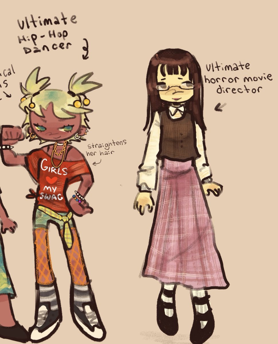 drafting up some ideas for a fanganronpa project i love making characters for the sole purpose of torturing them
