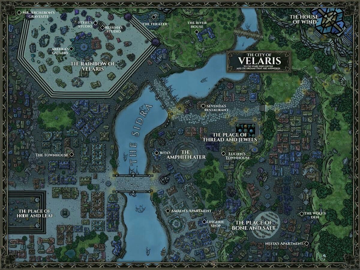 lovsfey's tweet photo. Só eu que nunca tinha visto esse mapa de velaris??? https://t.co/LAw3tmvzUC