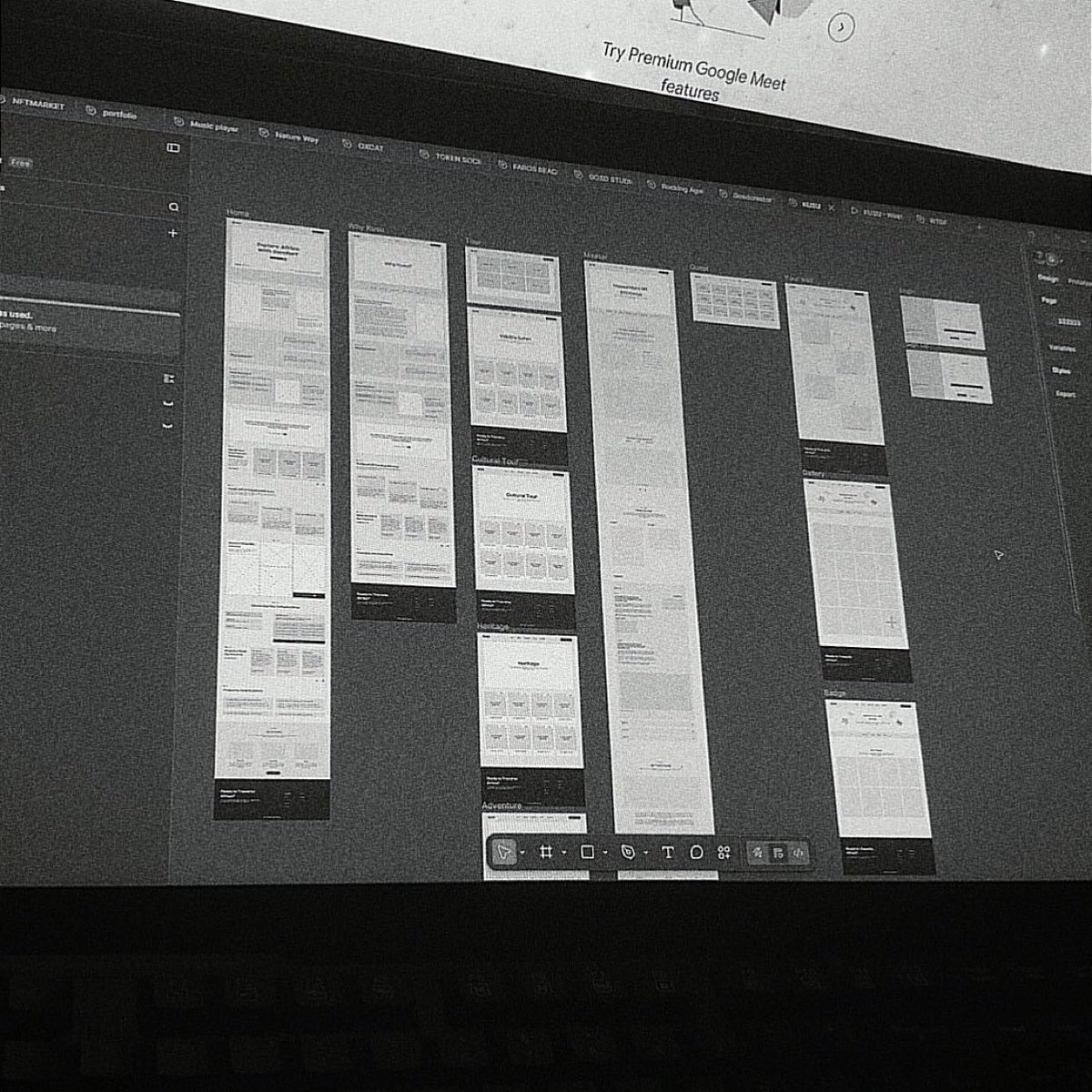 Wireframe design for #kusu
