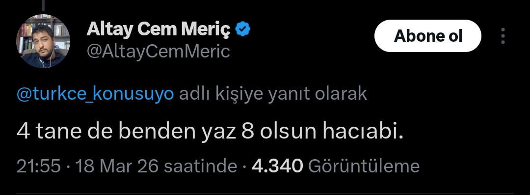 Bilakardas's tweet photo. @TURKSUNNNIFENER 4te vermiş https://t.co/FC1L12gZym