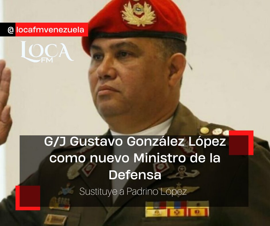 radiolacosta's tweet photo. presidenta encargada, Delcy Rodríguez, designó este miércoles al G/J Gustavo González López como Ministro del Poder Popular para la Defensa.
Agradecemos al G/J Vladimir Padrino López por su entrega, su lealtad a la Patria y por haber sido, durante todos estos años. https://t.co/ZsPbtPMsUG