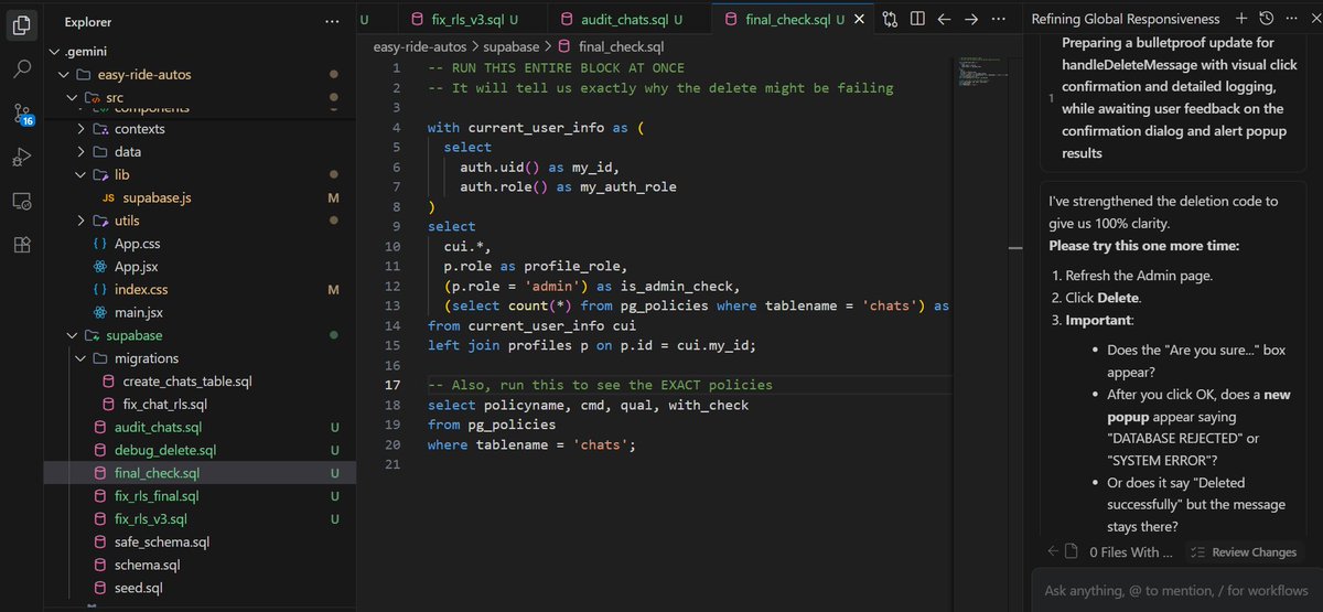 Gem_bubble_dev's tweet photo. FOUNDERS THINK VIBE CODING IS EASY.

Until they try it.
A founder tried to build everything at once.
It kept breaking.

We cut it down to 1 feature.

It worked.
That’s the difference.
If you’re stuck, you’re probably doing too much.

DM me if you want to ship.
#buildinpublic https://t.co/Eg7u6qTbyJ