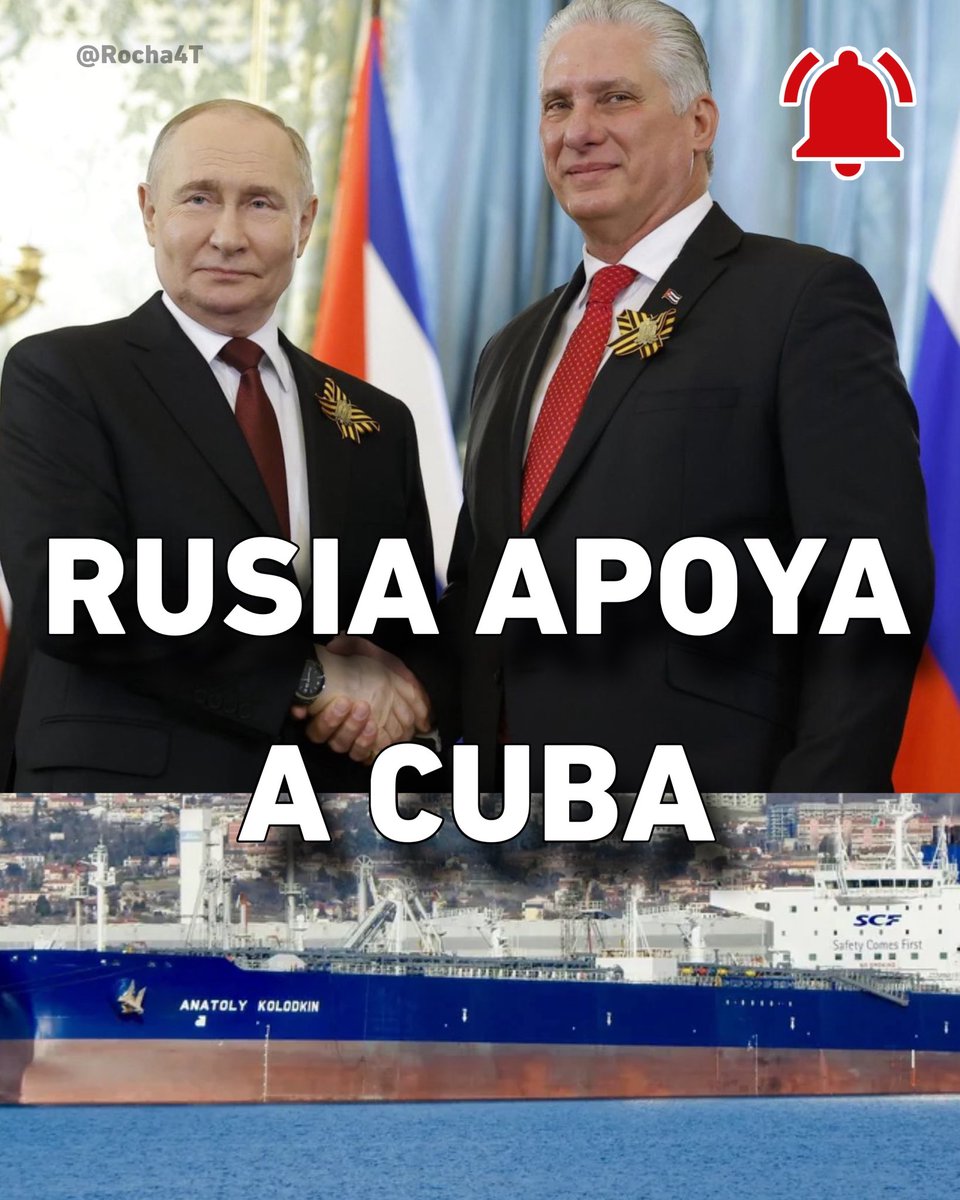 🚨 ÚLTIMA HORA 🚨 

Un buque de RUSIA 🇷🇺 llamado Anatoly Kolodkin transporta más de 700 mil barriles de petróleo con destino al puerto de Matanzas, CUBA 🇨🇺

#CubaNoEstáSola