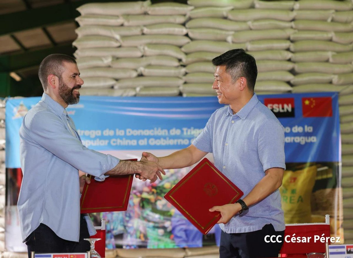 China dona 2.918,77 t de urea y 2.352,71 t de trigo a Nicaragua 🌾

El apoyo fortalece la producción agrícola y la seguridad alimentaria.

Cooperación solidaria y compromiso con el desarrollo nacional 🤝✨#MásyMásVictorias #VivaSandino #ManaguaSandinista