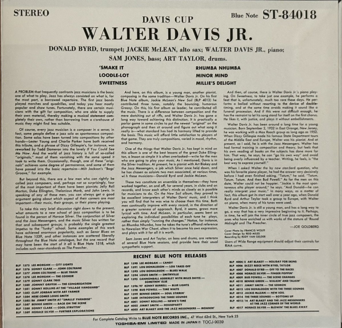 OM7341861341855's tweet photo. Davis Cup
1960/2011 https://t.co/91Gshao01c
今日の車載💿 🚙💨💨
雑誌で見た事のあるジャケット...全曲オリジナル。サイドマンで買ったアルバム。これは当たりでした👍
"DAVIS CUP"/Walter Davis JR.
(1959年8月録音)
#WalterDavisJR
#DonaldByrd
#JackieMclean
#SamJones
#ArtTaylor
#音楽三昧 https://t.co/mSIz6Rw6Ly