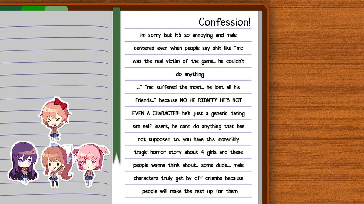Doki Doki Literature Club Confessions tweet media