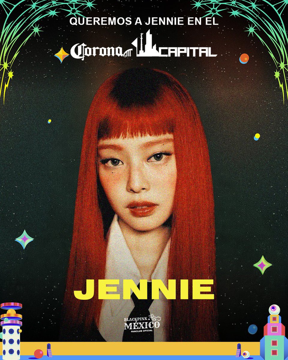 QUEREMOS A JENNIE EN EL CORONA CAPITAL 
MÉXICO QUIERE A JENNIE EN EL CORONA CAPITAL 
<a href="/CoronaCapital/">Corona Capital</a> <a href="/jennierubyjane/">JENNIE</a> <a href="/oddatelier/">OA</a> <a href="/ColumbiaRecords/">Columbia Records</a> <a href="/Jennie_HQ/">JENNIE HQ</a> <a href="/sonymusicmexico/">Sony Music México</a> <a href="/Corona_MX/">Corona MX</a> #JENNIExCC2026 #MEXICOneedsJENNIE