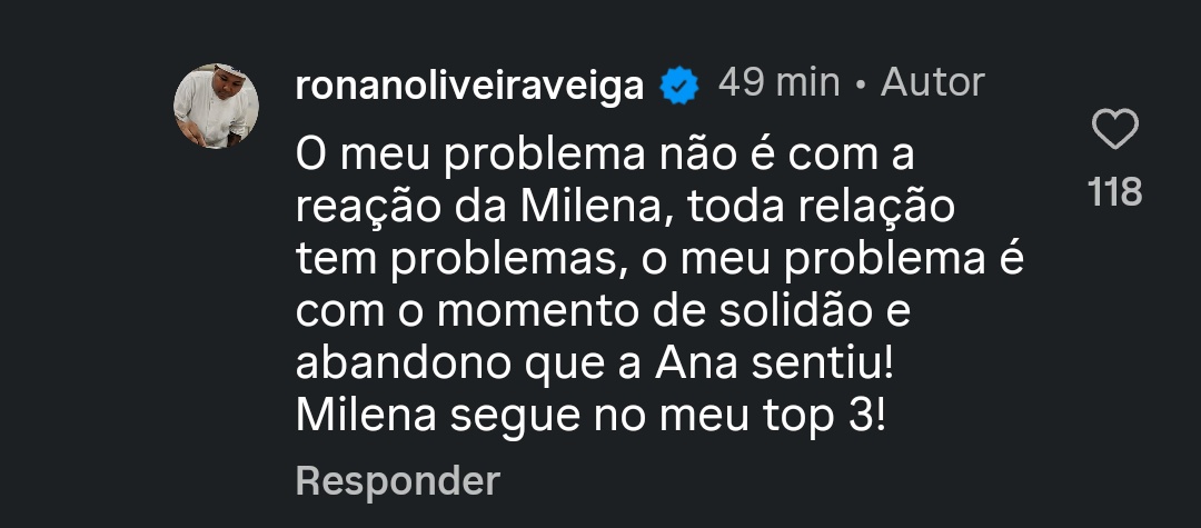 obrigada Ronan pela lucidez!