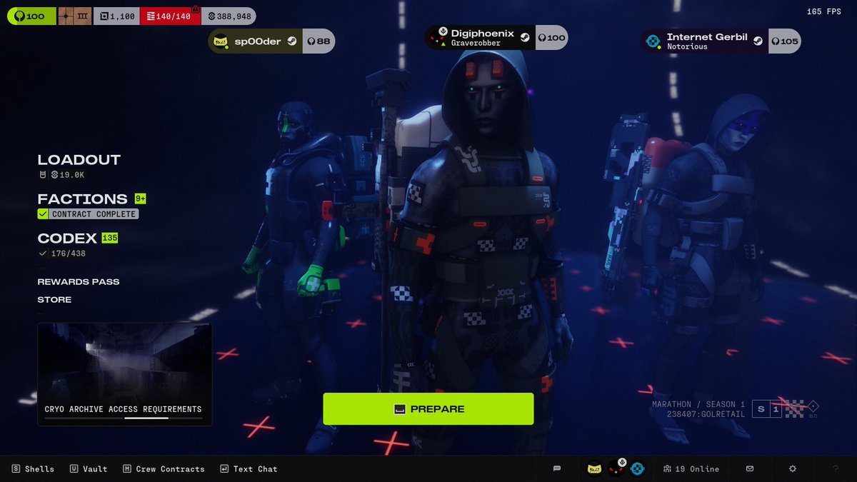 Marathon lvl 100 yay!! Haven't seen the sun in a week!!