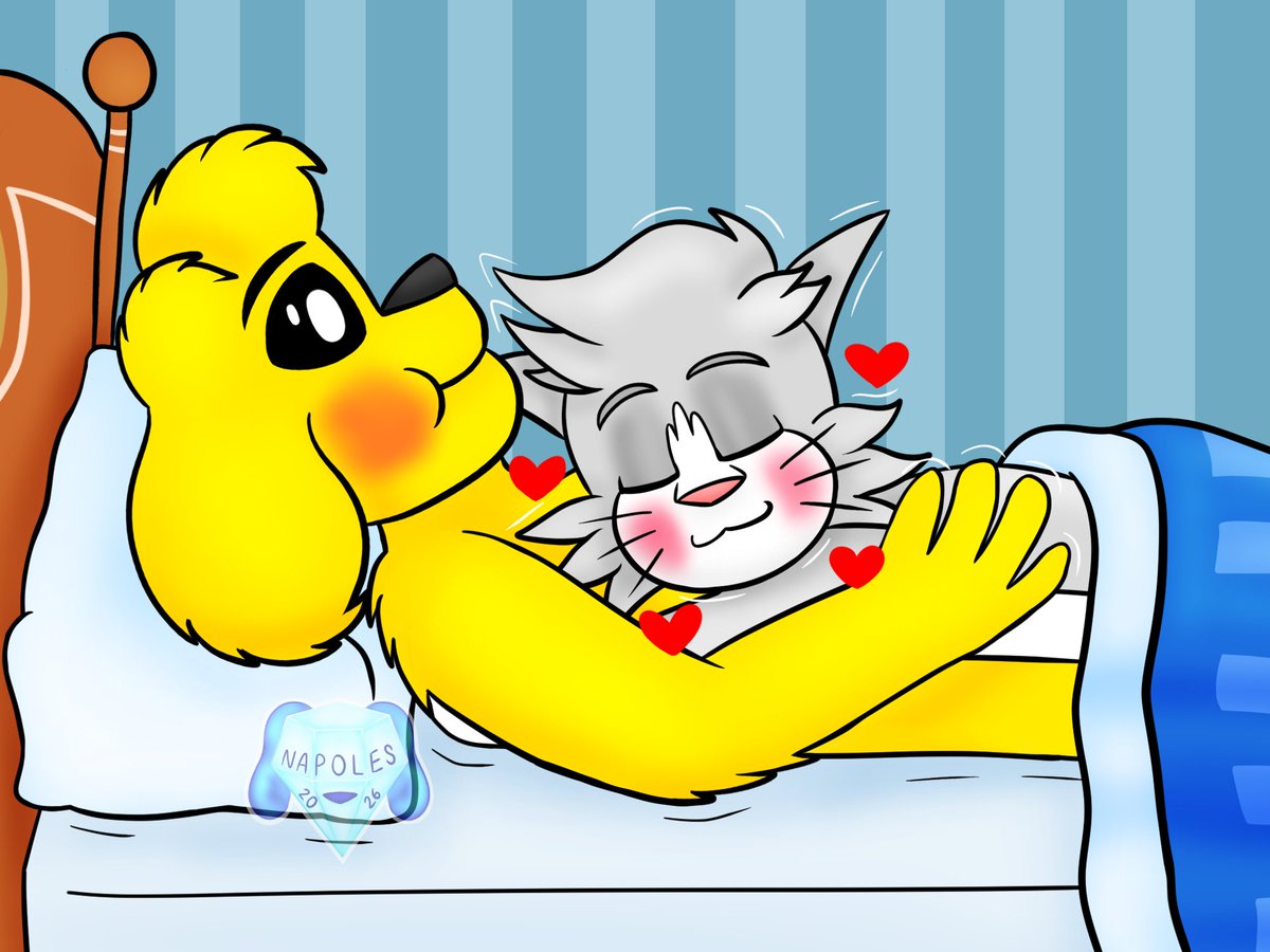 napoles_compas's tweet photo. Día 10: Durmiendo juntos 😴😌
Acenix se duerme acurrucándose sobre Mike 💎✨🩵
#MikenixWeek2026 #CoMPaS 💛🐶💚🐱 https://t.co/XgtRdS5GEC