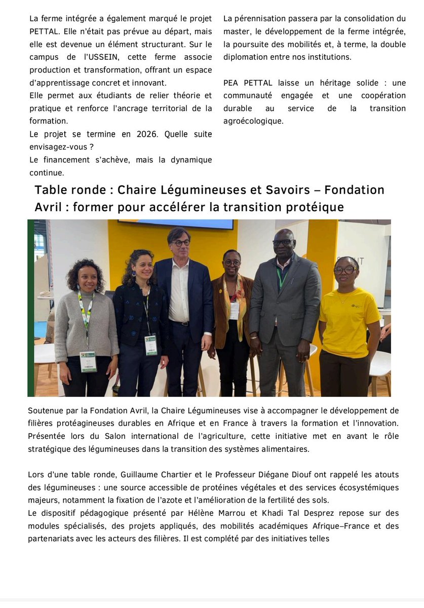 univsinesaloum's tweet photo. Extrait P2. Revue de la participation de l’#USSEIN au Salon International de l’Agriculture (SIA 2026) à Paris, réalisée dans le cadre du projet PEA #PETTAL.
#Mesri #TAGDEV #AFD #InstitutAgroMontpellier #InstitutAgro #PETTAL #SIA2026
@Diakhate_12 @pnsbalante @diegane_diouf https://t.co/gVhZDm8LWG