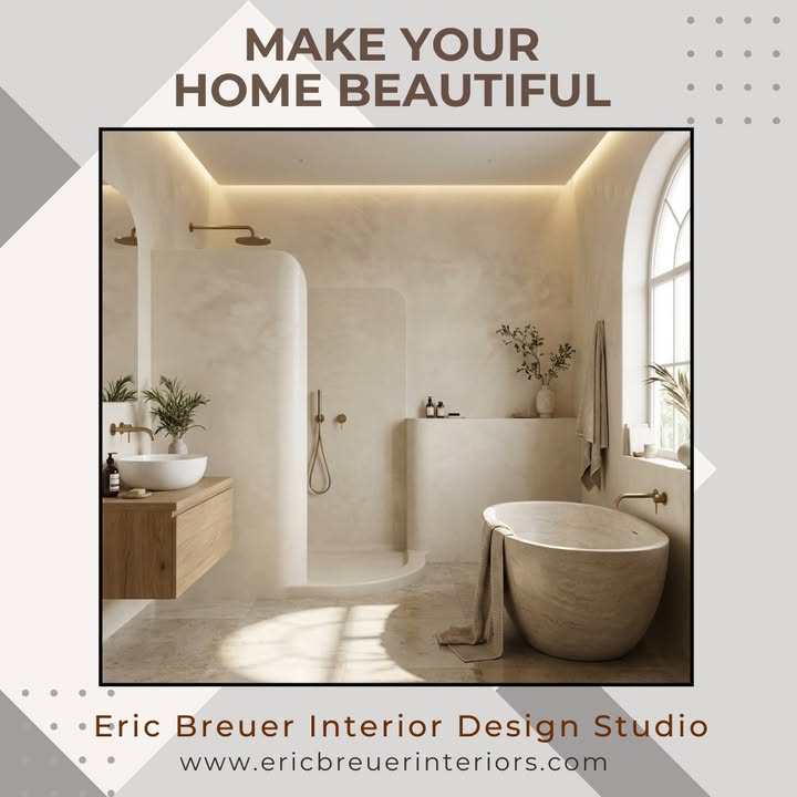 EBreuerDesigns's tweet image. Make your home beautiful with timeless bath design 🤍 Soft tones, natural textures, and warm lighting create a calming space that feels refined, inviting, and effortlessly elegant. Designed for comfort and everyday luxury.

#InteriorDesign #LuxuryBathroom #naturalinteriors