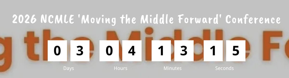 NCMLE 'Moving the Middle Forward' tweet media