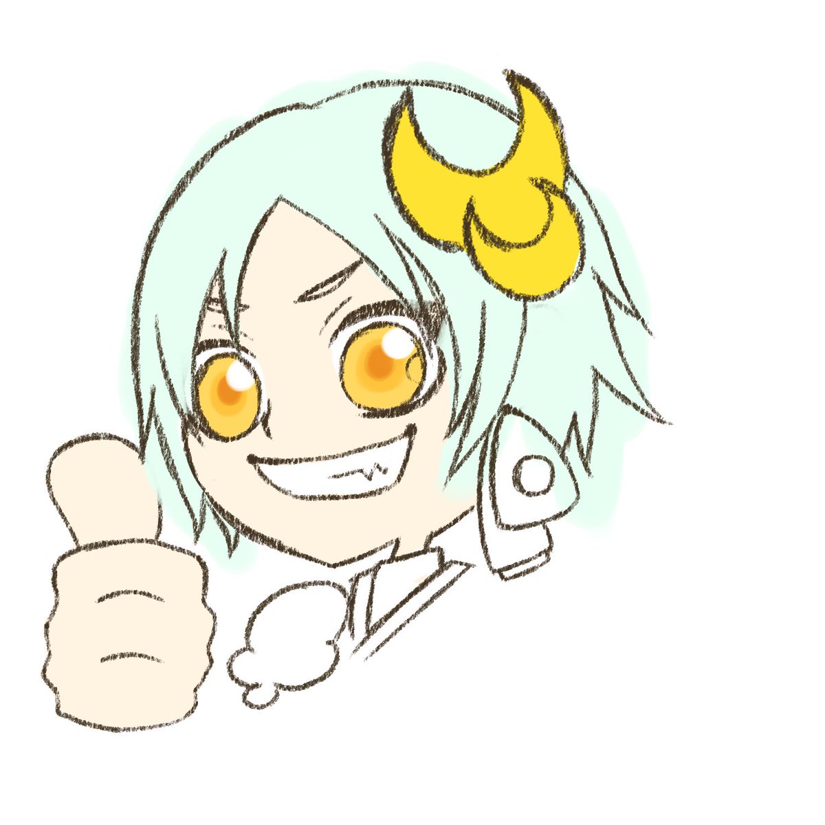 クリスタの使い方わからなくて、イマココ。
適当に描いてみてる🤣

#千彩画