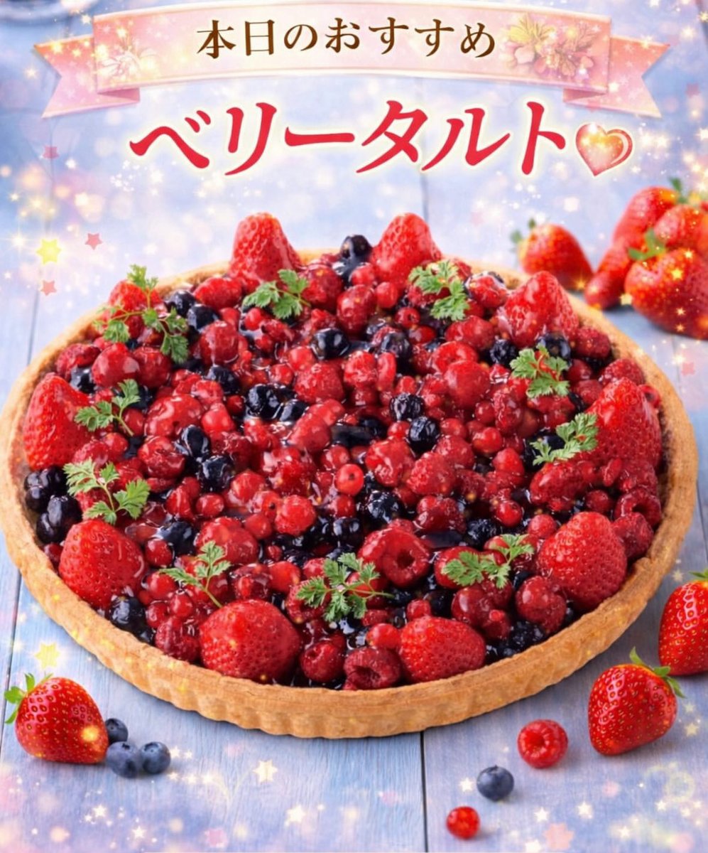 FruitscakeSHT's tweet photo. こんにちは🌞
フルーツケーキファクトリーです🏭🍓

📍伏見本店
（中央区南15条西19丁目1-7）

🌟本日のおすすめタルト🌟

▪️ベリータルト🫐❤️

特製カスタードにいちご、ブルーベリー、グロゼイユ、フランボワーズをたっぷりとのせたタルトです❣️ https://t.co/qIY8cArYCr