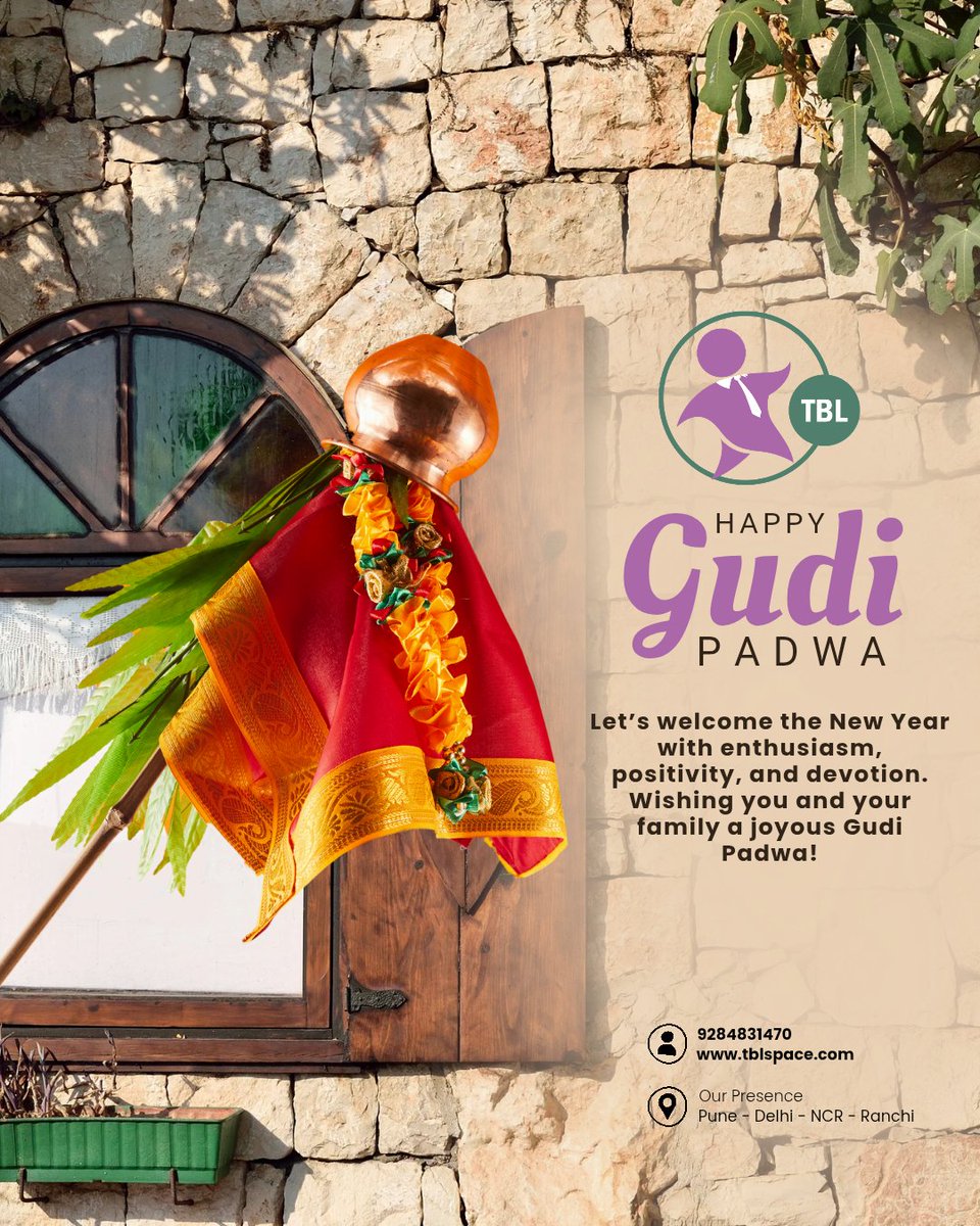 TBLSpaces's tweet photo. Happy Gudi Padwa 
#Gudipadwa #Happynewyear https://t.co/N6WjUla3bl