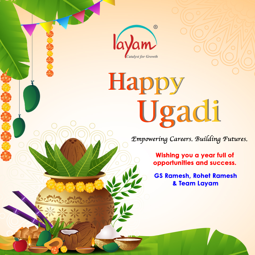 This Ugadi, we celebrate new beginnings and new career possibilities.

May the year ahead bring growth, success, and the right opportunities your way.

#HappyUgadi #CareerGrowth #NewOpportunities #StaffingSolutions #LayamGroup