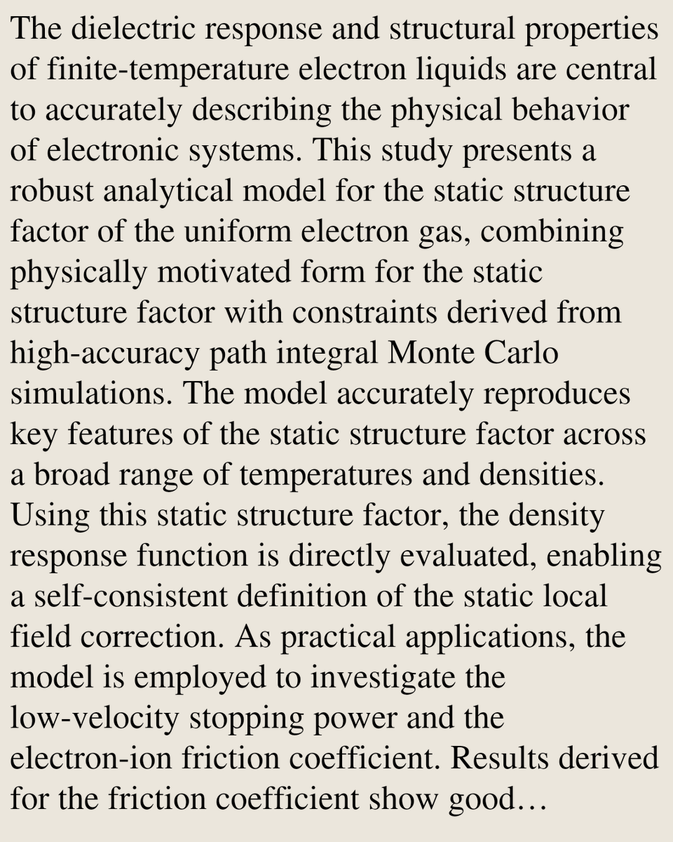 Dielectric response and structural properties of finite-temperature electron liquids

Chengliang Lin, Yong Hou, Jianmin Yuan, Yong Wu, Jianguo Wang
arxiv.org/abs/2603.17699 [𝚙𝚑𝚢𝚜𝚒𝚌𝚜.𝚙𝚕𝚊𝚜𝚖-𝚙𝚑]