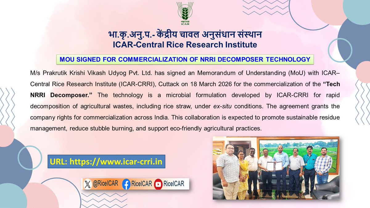 ICAR-Central Rice Research Institute tweet media