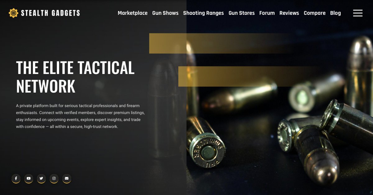 stealthgadgets's tweet photo. Stealth Gadgets is private platform built for serious tactical professionals and firearm enthusiasts. Connect with verified members, discover premium listings, stay informed on upcoming events, explore expert insights, and trade with confidence. https://t.co/VYlgCKjdPY