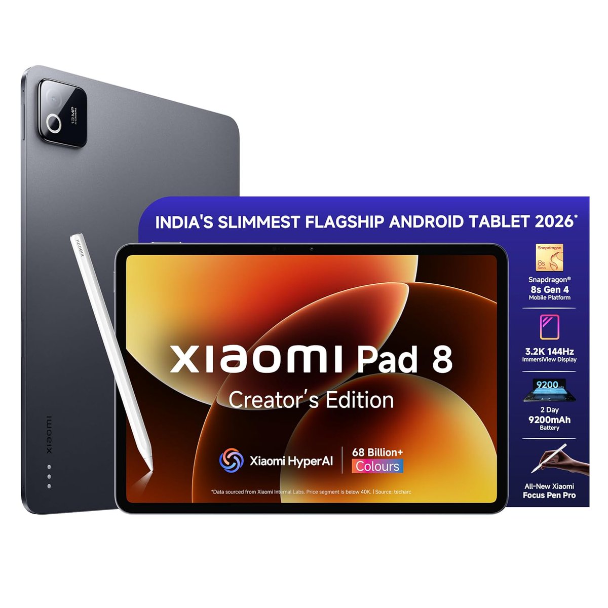 MasterGadgetsIN's tweet image. #NewLaunch - XIAOMI Pad 8 Creator's Edition with Focus Pen Pro

link - amzn.to/4lzqCpU

₹41,999 Deal Price (25% Discount)